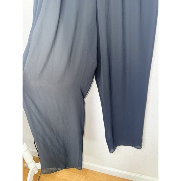 VICTORIA'S SECRET Swim Cover Lace Pants SHEER Black Medium Lingerie Wide Leg R2 - Picture 9 of 11